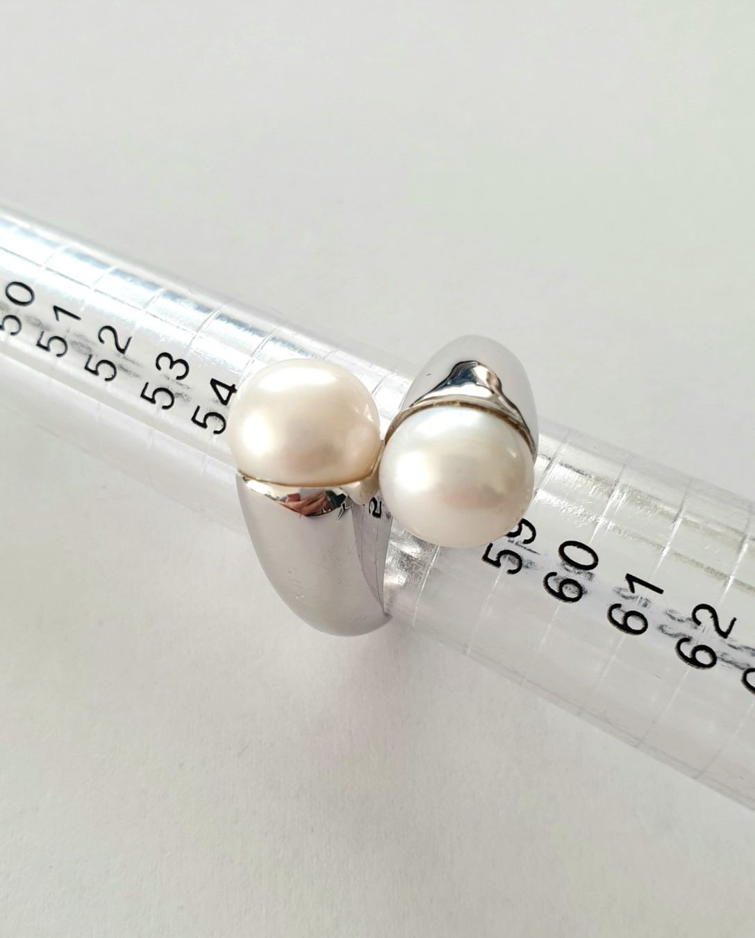 Anelli: Eleganter Silberring 925 mit zwei echten Perlen - NEU – Nuovo e nell'imballaggio originale da Uetikon am See venduto da Coralreef 7