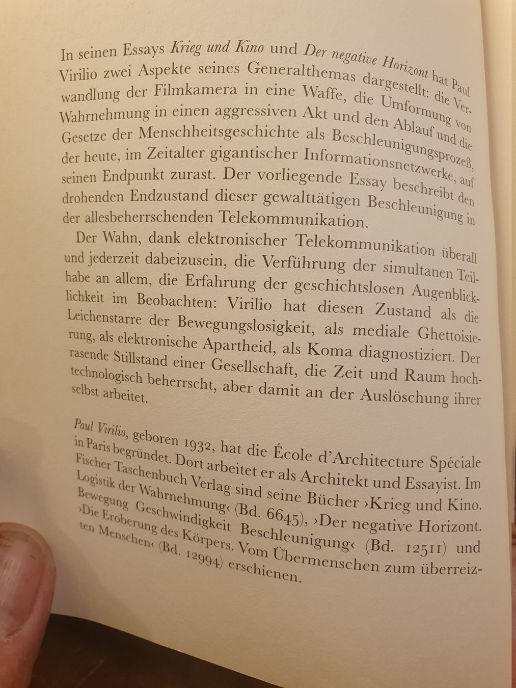 Libri: Rasender Stillstand - Paul Virilio – Usato da Zürich venduto da loosebone 1