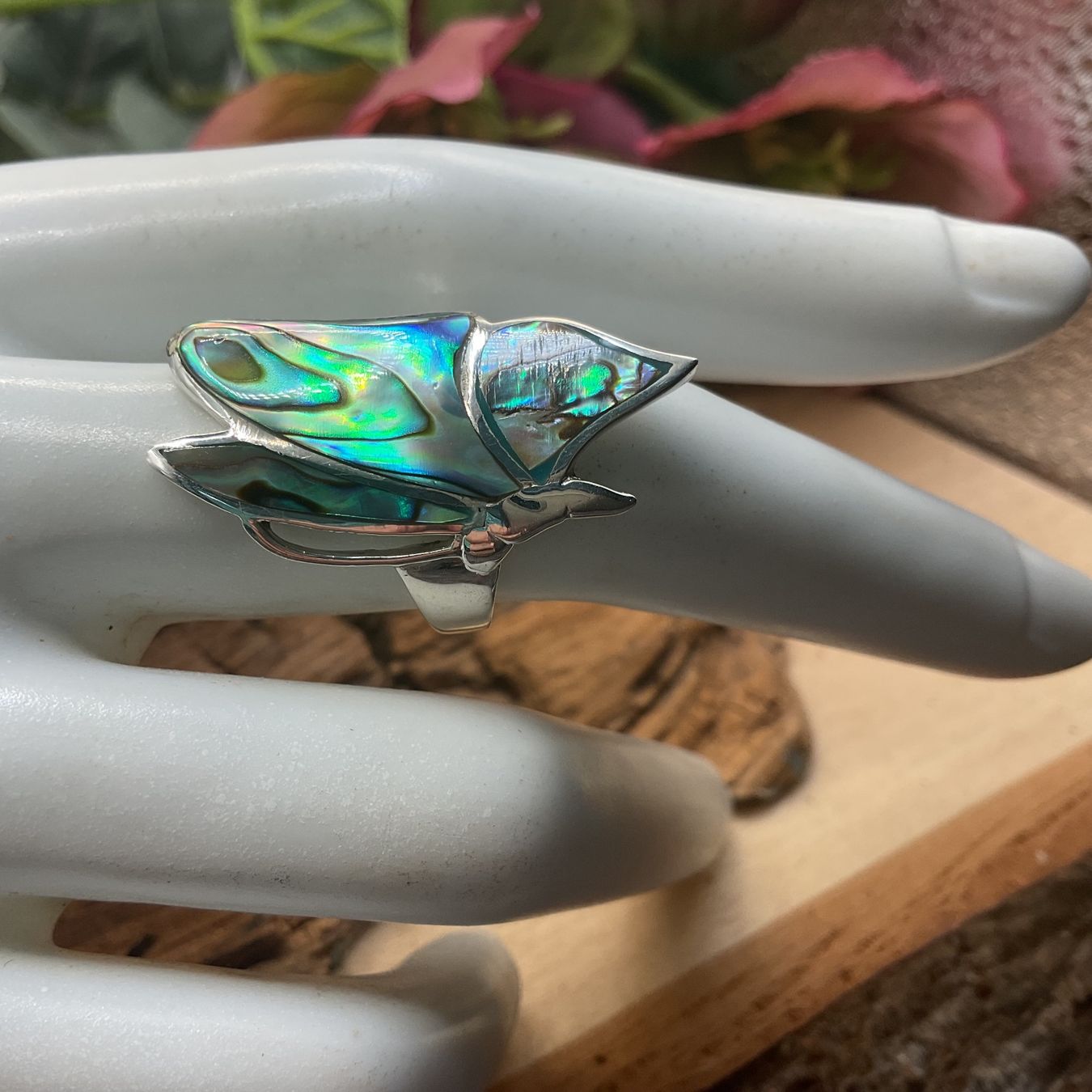 Ringe: Silberring mit schimmerndem Perlmutt, Gr.56 – Neu (gemäss Beschreibung) aus luzern von Alpendorf1 1