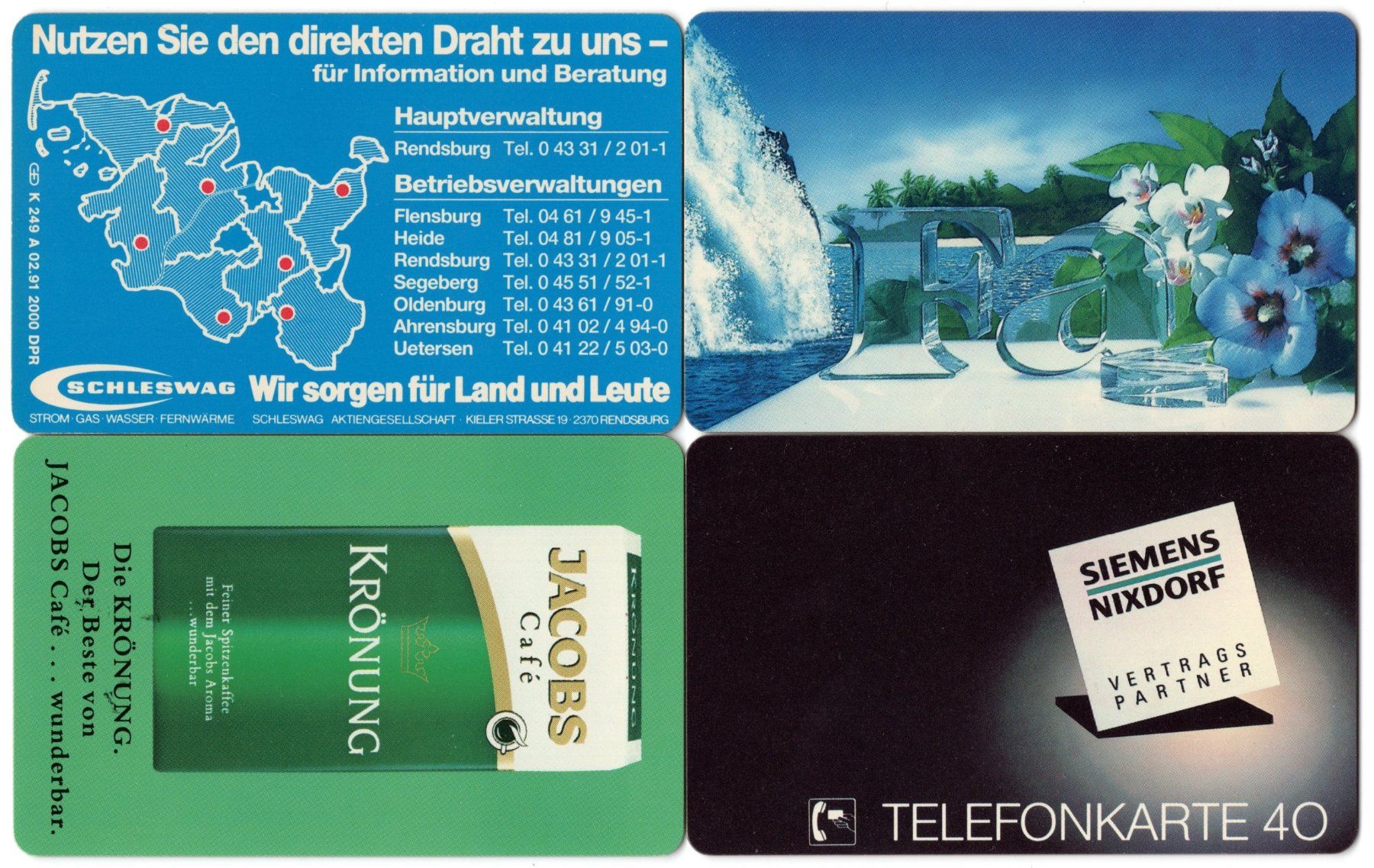 Telefon- & Taxkarten: 4 Dummy Telefonkarten von Deutschland – Gebraucht aus Eglisau von Chperfins