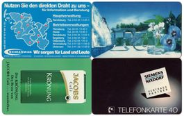 4 Dummy Telefonkarten von Deutschland