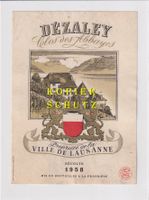 Etikette - Dézaley "Clos des Abbayes" 1958 /bd