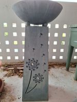 Vogelbad/Blumentopf mit Ständer Pusteblumenmotiv 