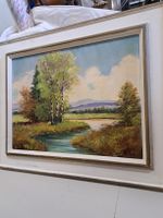 Ölgemälde Landschaft signiert Birke