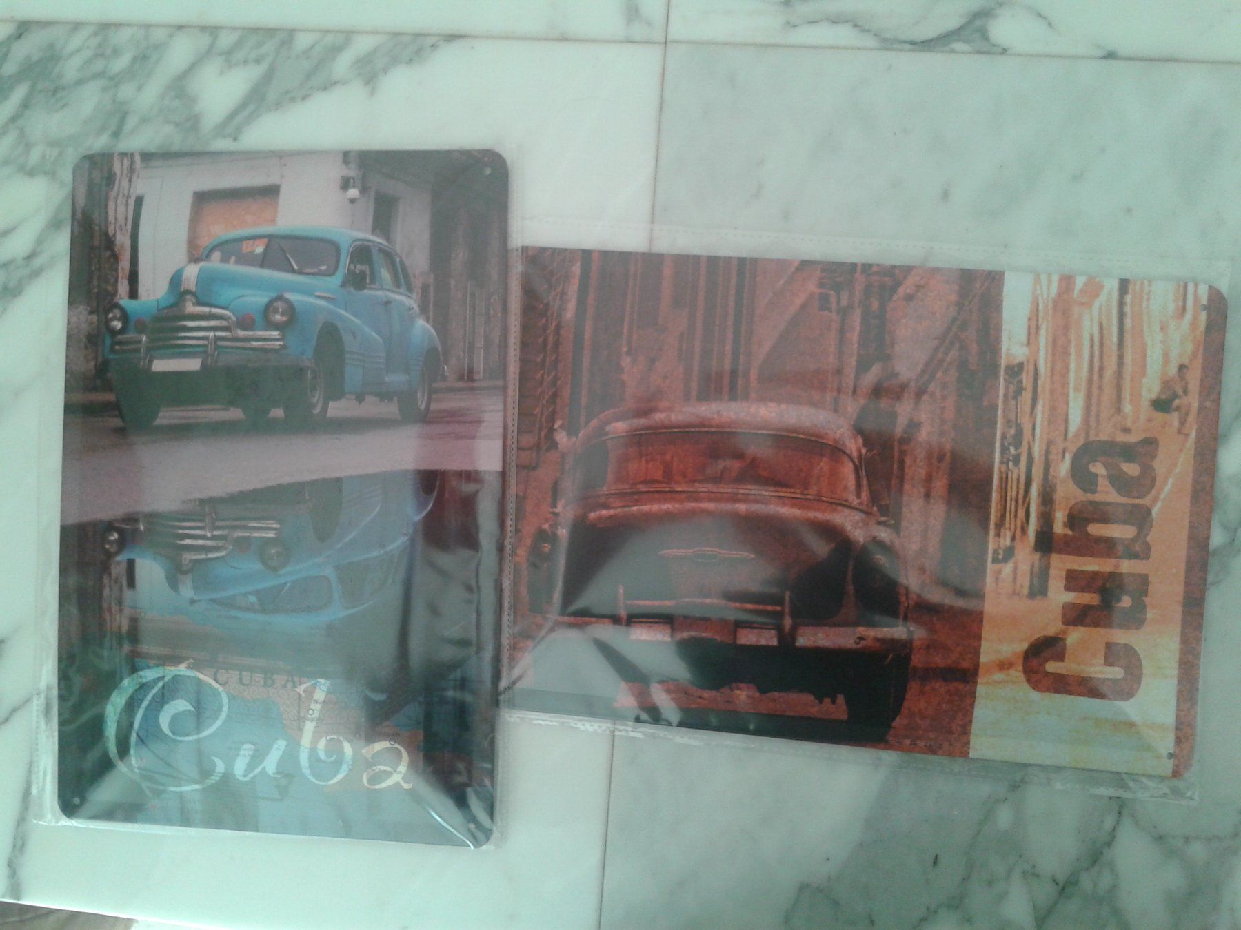 Schilder: 2 Blechschilder Cuba Oldtimer NEU – Neu (gemäss Beschreibung) aus Camorino von Campellino 1