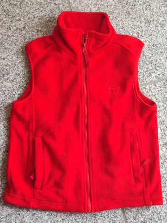 Rote Fleece Weste Gr. 140 extend kuschelig warm