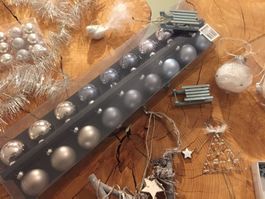 Lot 18 Boules Noël argentées Migros | Silber Kugeln
