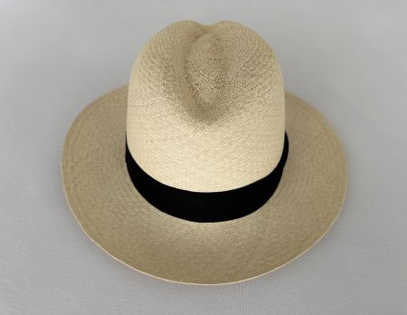 CB Klassicher Fedora Panama Hut Natural