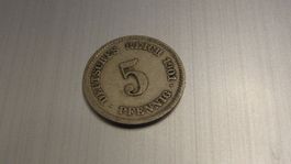 1901 Deutsches Reich 5 Pfennig
