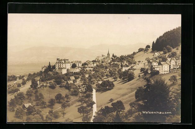 Cartoline postali: Walzenhausen, Ortsansicht mit Umgebung – Usato da Berlin venduto da bartko-reher