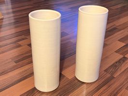 2er Set grosse Vasen aus Keramik - Beige