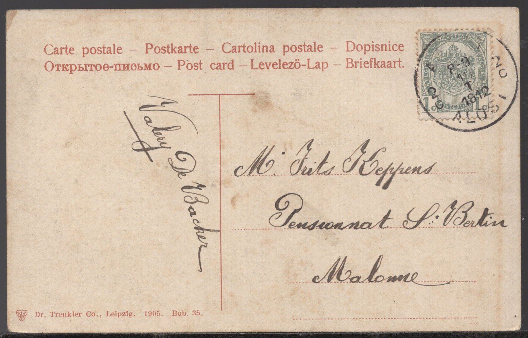 Cartoline postali: Gsteig - WILDERSWIL - Kirche  1912 – Usato da Aarau venduto da kufi44 1