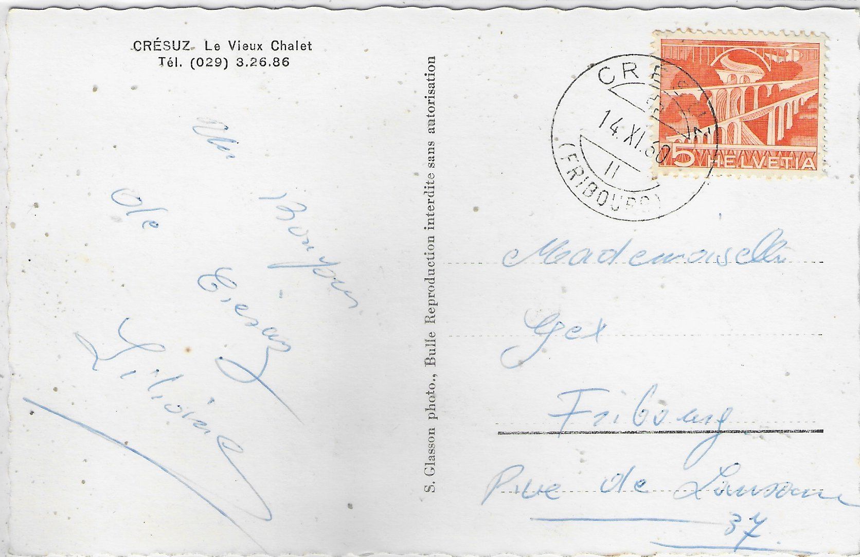 Cartoline postali: Cresuz - Le Vieux Chalet – Usato da Ettingen venduto da Kartenplanet 1