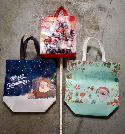 3 Weihnachts-Taschen wiederverwendbar, NEU & unbenutzt