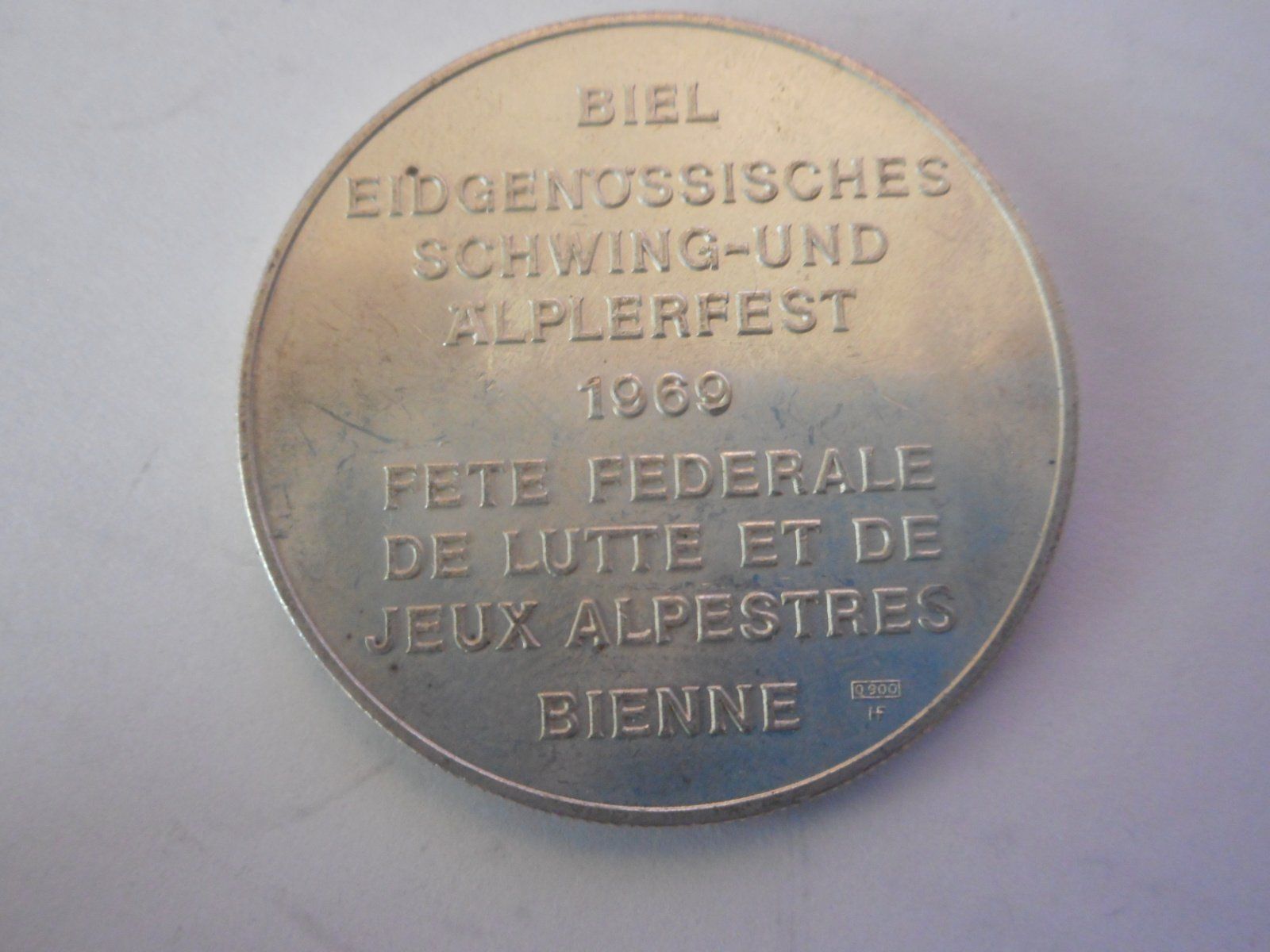 Medaglie: 1969 silber  15gr . Eidg.Schwing + Älplerfest Biel – Nuovo (secondo la descrizione) da Kriegstetten venduto da pizlad2010