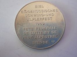 1969 silber  15gr . Eidg.Schwing + Älplerfest Biel