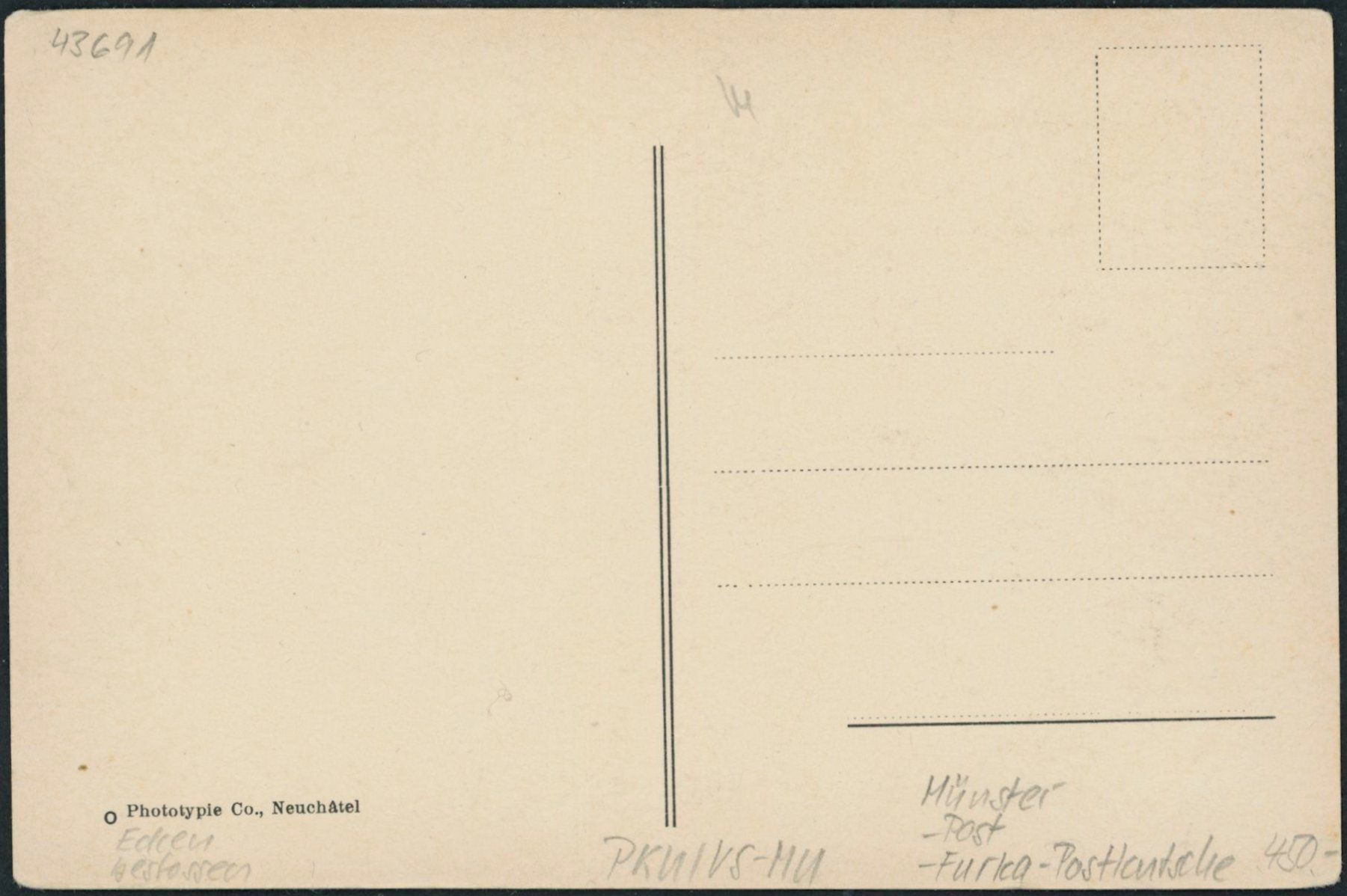 Cartoline postali: VS Münster - Post - Furka Postkutsche – Nuovo (secondo la descrizione) da Schindellegi venduto da masutka7 1