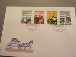 1987, FDC, Sondermarken CH-Tourismus
