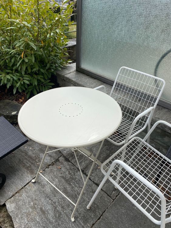 Gartentisch Balkontisch Rund Metall Klappbar Kaufen auf Ricardo