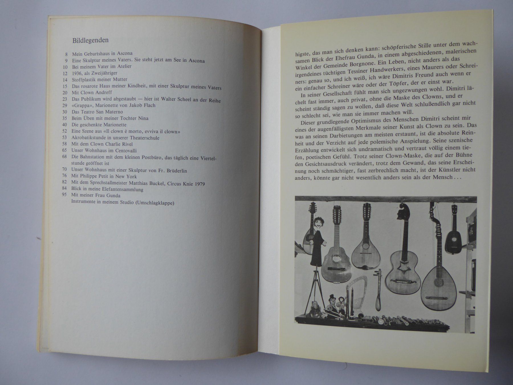 Libri: Buch Clown Dimitri, Patrick Ferla, W. Classen Verlag 1980 – Usato da Turbenthal venduto da Nautop 7