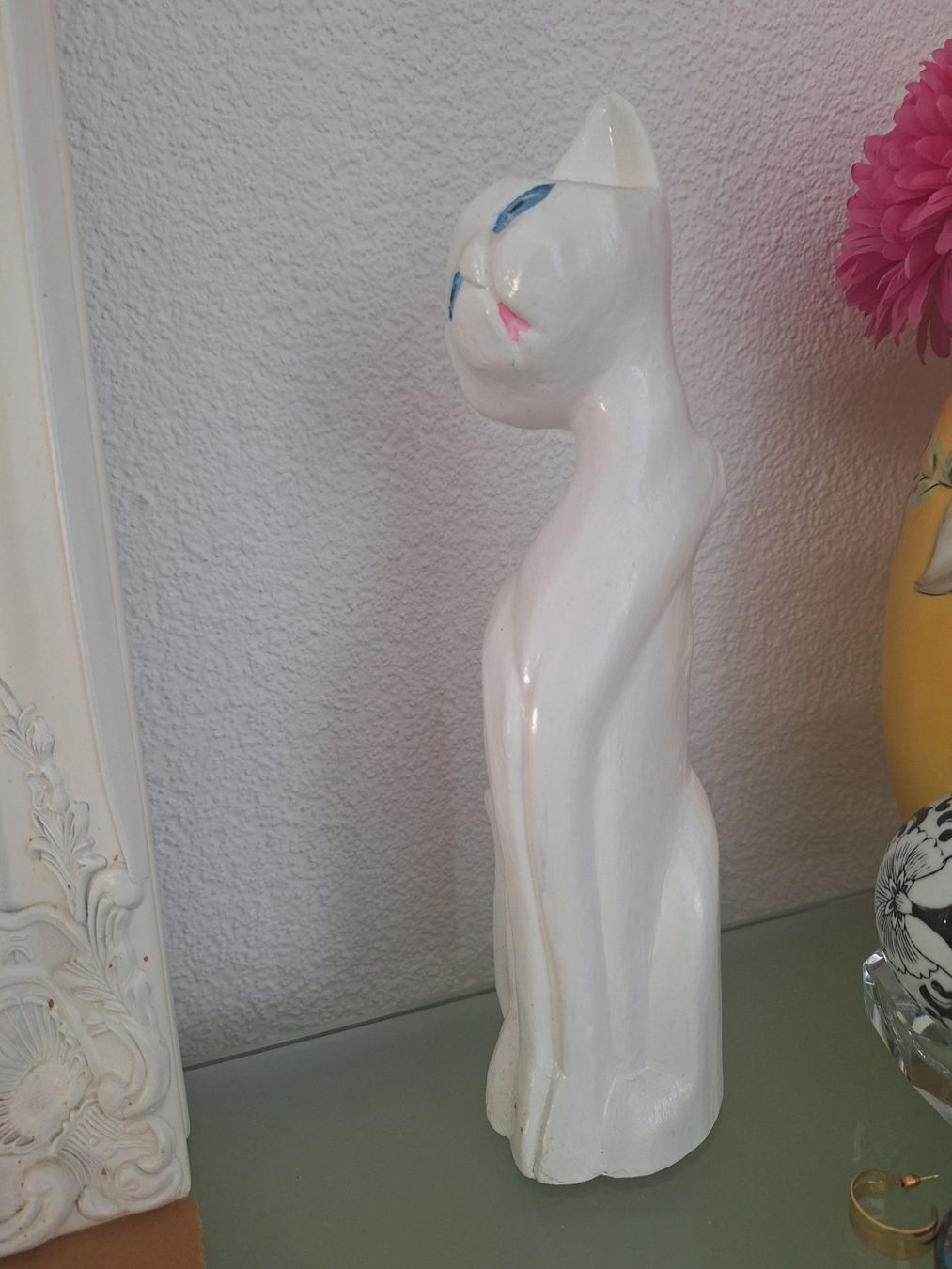 Statuette: Weisse Holzkatze Vintage – Nuovo (secondo la descrizione) da Kerzers venduto da ExpressoTerreno 2