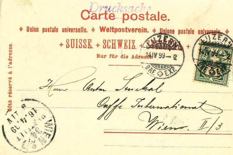 Cartoline postali: Lauterbrunnen - Gruss aus ... + 1899 – Usato da Emmenbrücke venduto da teestube 1