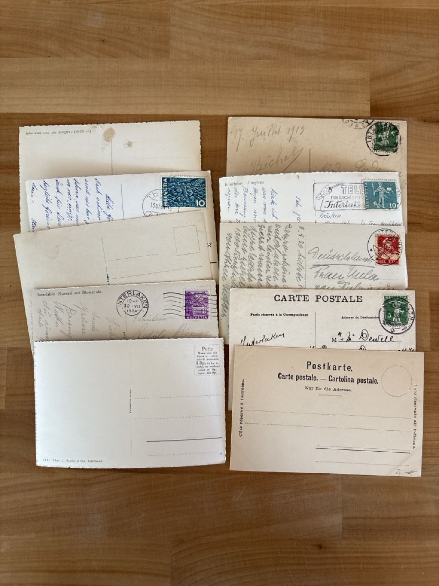 Cartoline postali: AK von Interlaken ( kleinformat ) – Usato da Rümlang venduto da Brieftaube2 1