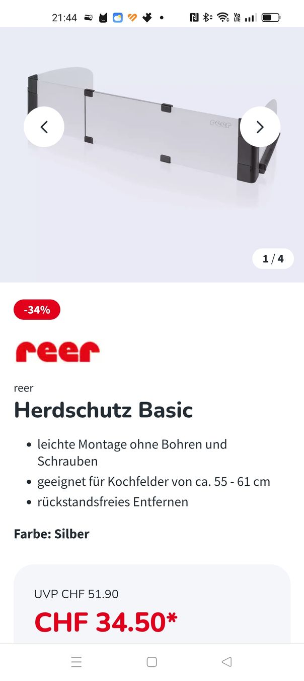 Komplettküchen: Reer Herdschutz  – Gebraucht aus Rickenbach Sulz von Alee13 3