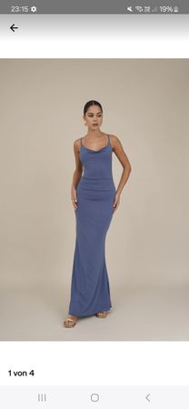 Abendkleid blau Grösse S neu