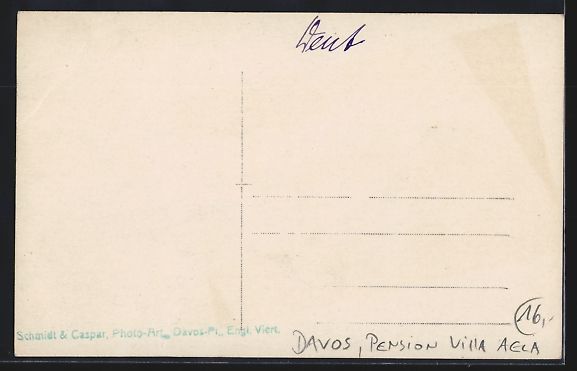 Cartoline postali: AK Davos, Pension Villa Aela – Usato da Berlin venduto da bartko-reher 1