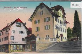 Luzern - An der Hofkirche - Litho