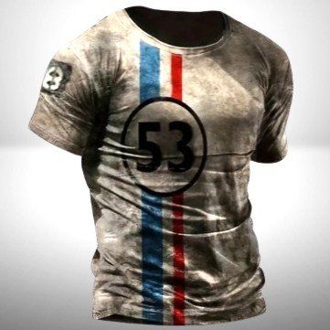 🚗Vintage-T-Shirt „Herbie 53“-Logo–Kultiger Klassiker, XL/52