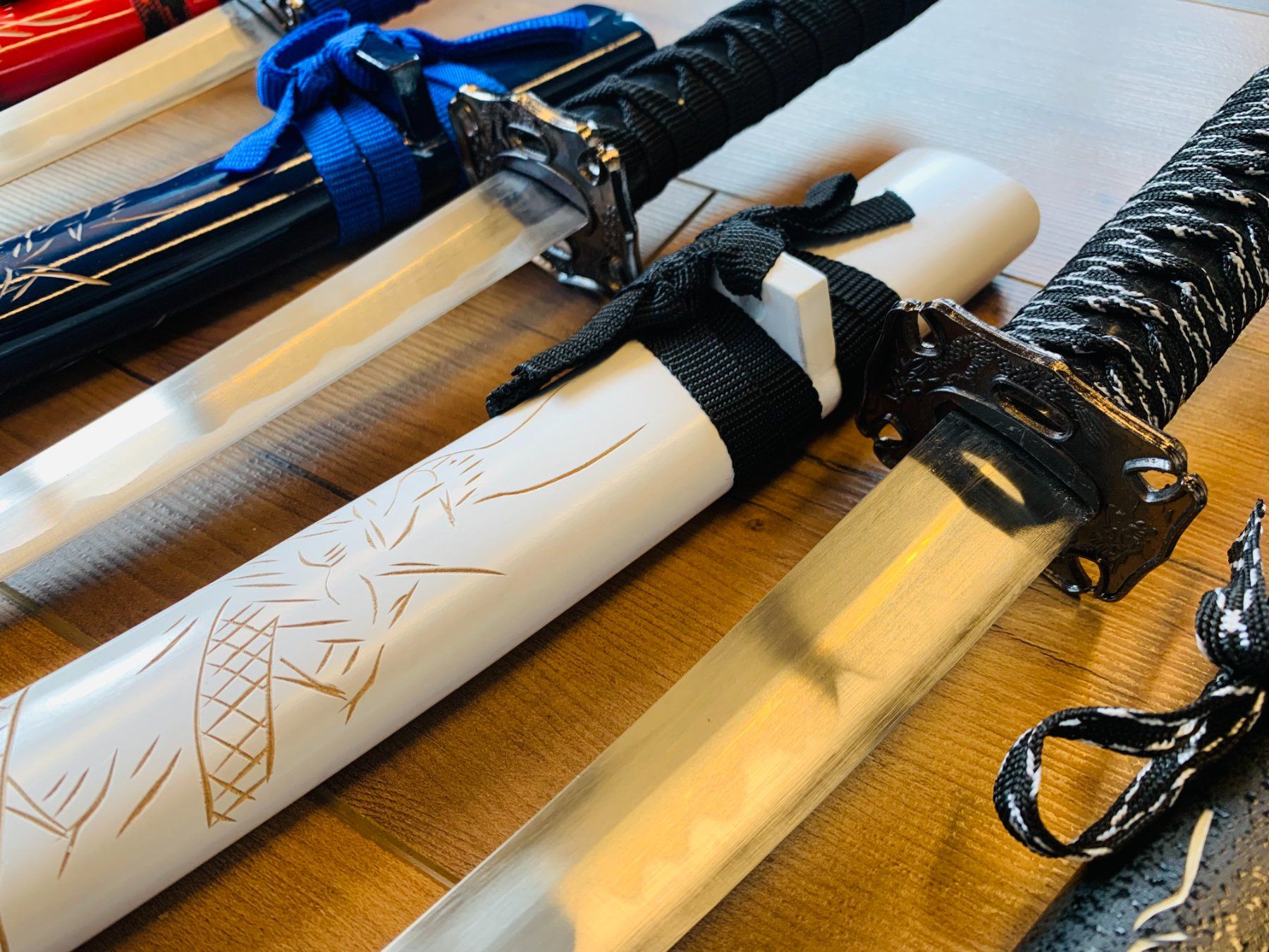 Arte internazionale: 4 tlg. Katana Schwert mit Scheide 50cm XXL Bundle NEU – Nuovo e nell'imballaggio originale da Bergdietikon venduto da shopAgent 4