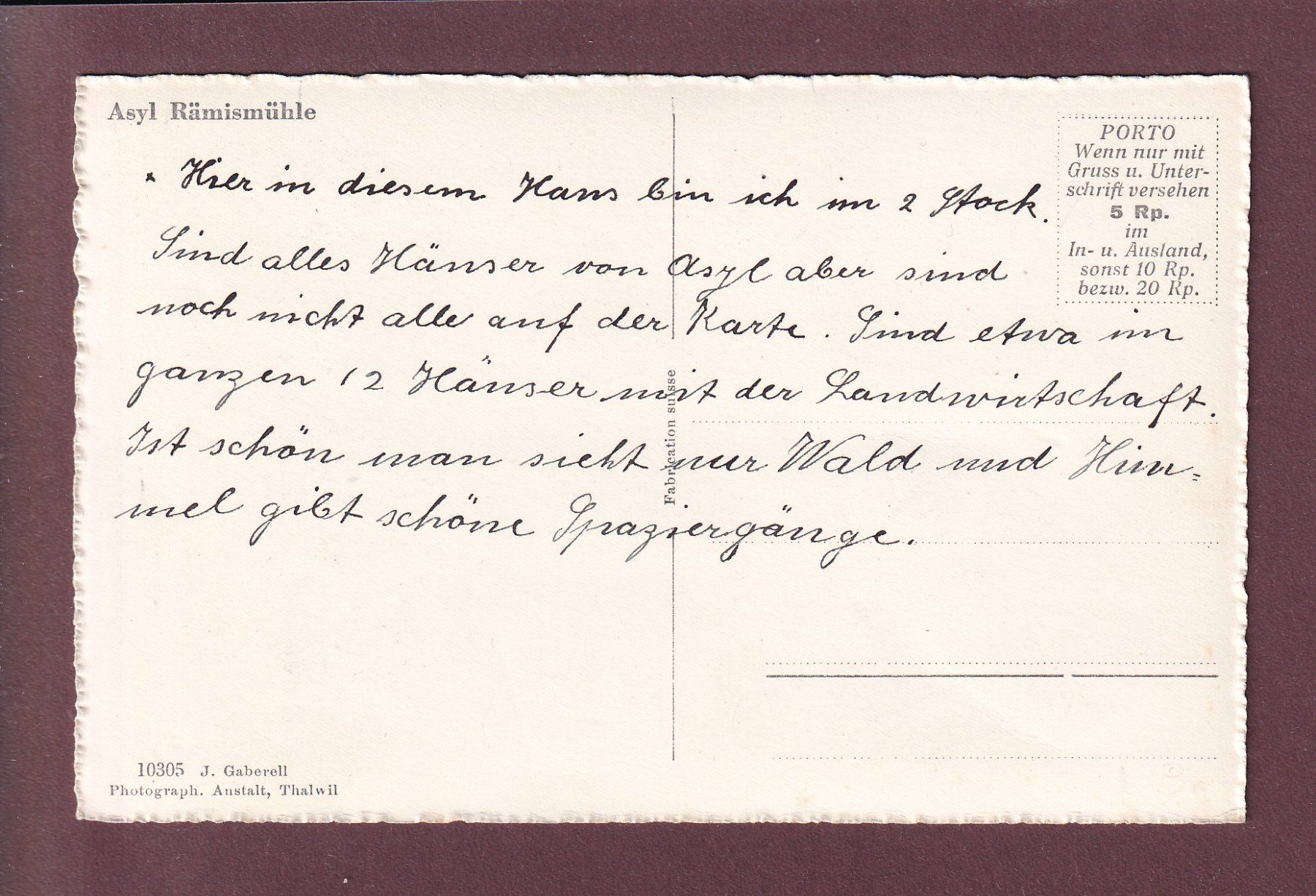 Cartoline postali: RÄMISMÜHLE - Teilansicht – Usato da Pully venduto da nicecards 1