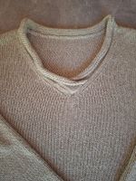 Pull col en V 63% coton taille L-XL