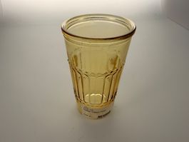 Glas Happy Hour bernsteinfarben dekorativ geriffelt