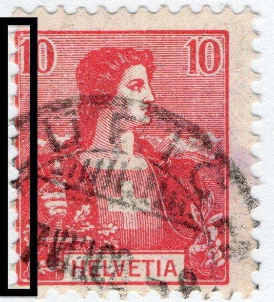 Tutti i francobolli: 079b CH 1907 Busto Elvezia/Spostamento – Usato da Breganzona venduto da dede46