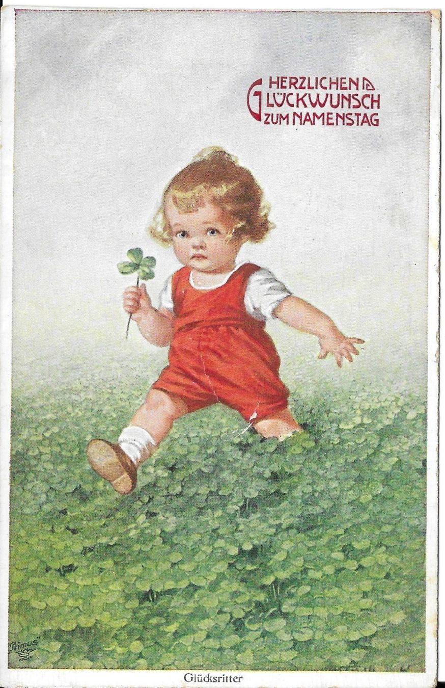 Cartoline postali: Ansichtskarte "Zum Namenstag" – Usato da Möhlin venduto da RoMe49