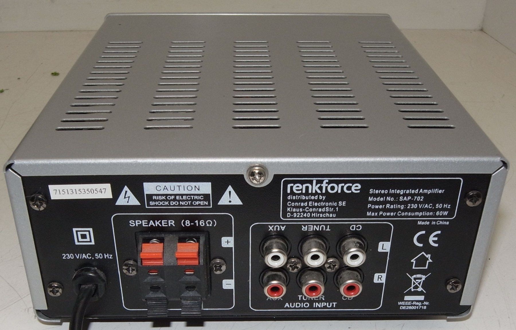 Amplificatori: Renkforce SAP-702 Verstärker – Usato da Männedorf venduto da livesteam 1