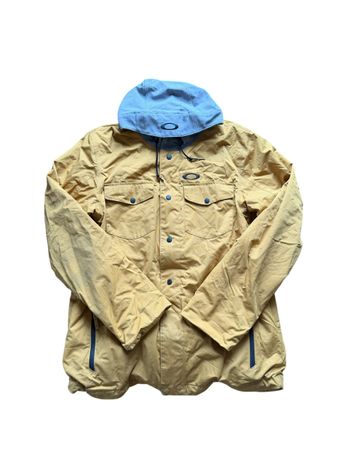 Veste de ski Oakley jaune et bleu, taille M, état usagé