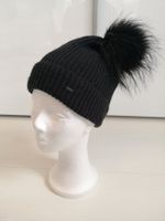 🤩OPUS STRICK BEANIE-HUT MIT POMPONS SCHWARZ