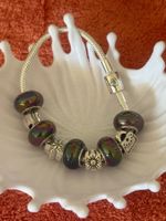 Luxus Elegante 18 cm Armband/Beads Farbe :Silber/Multicolore