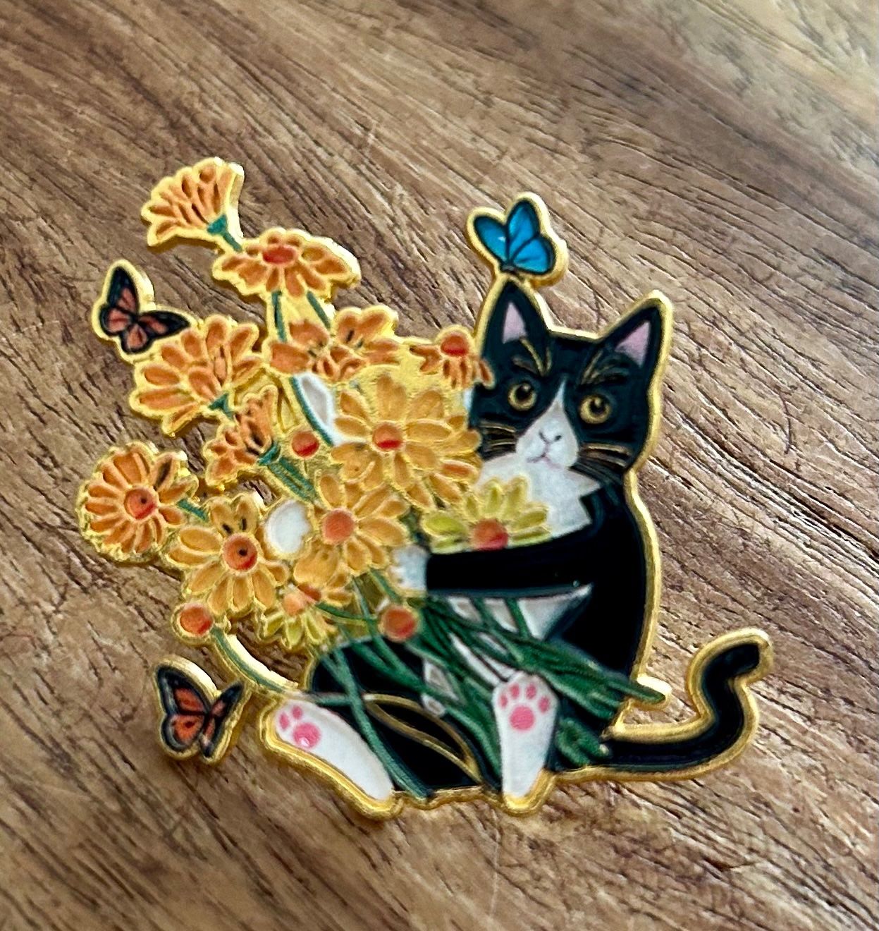 Plaquettes & Badges: Pin Katze Blumen – Neuf avec emballage d'origine à Geneve par vane267