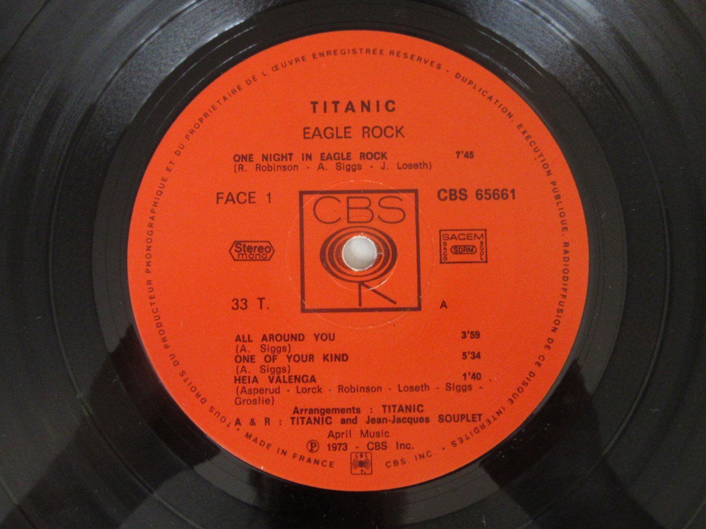 Dischi in vinile: Langspielplatte "TITANIC" - EAGLE ROCK – Usato da Degersheim venduto da Tforelle 4