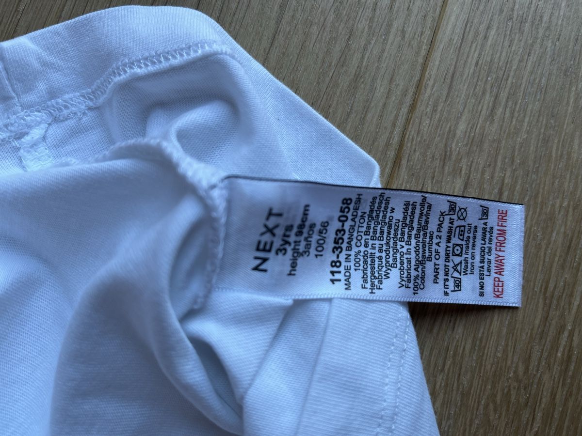 Next T-Shirts: Next White T-Shirts, 3 Years, Great Summer Basics, x2 – Neu (gemäss Beschreibung) aus Planken von R4gskL7 2