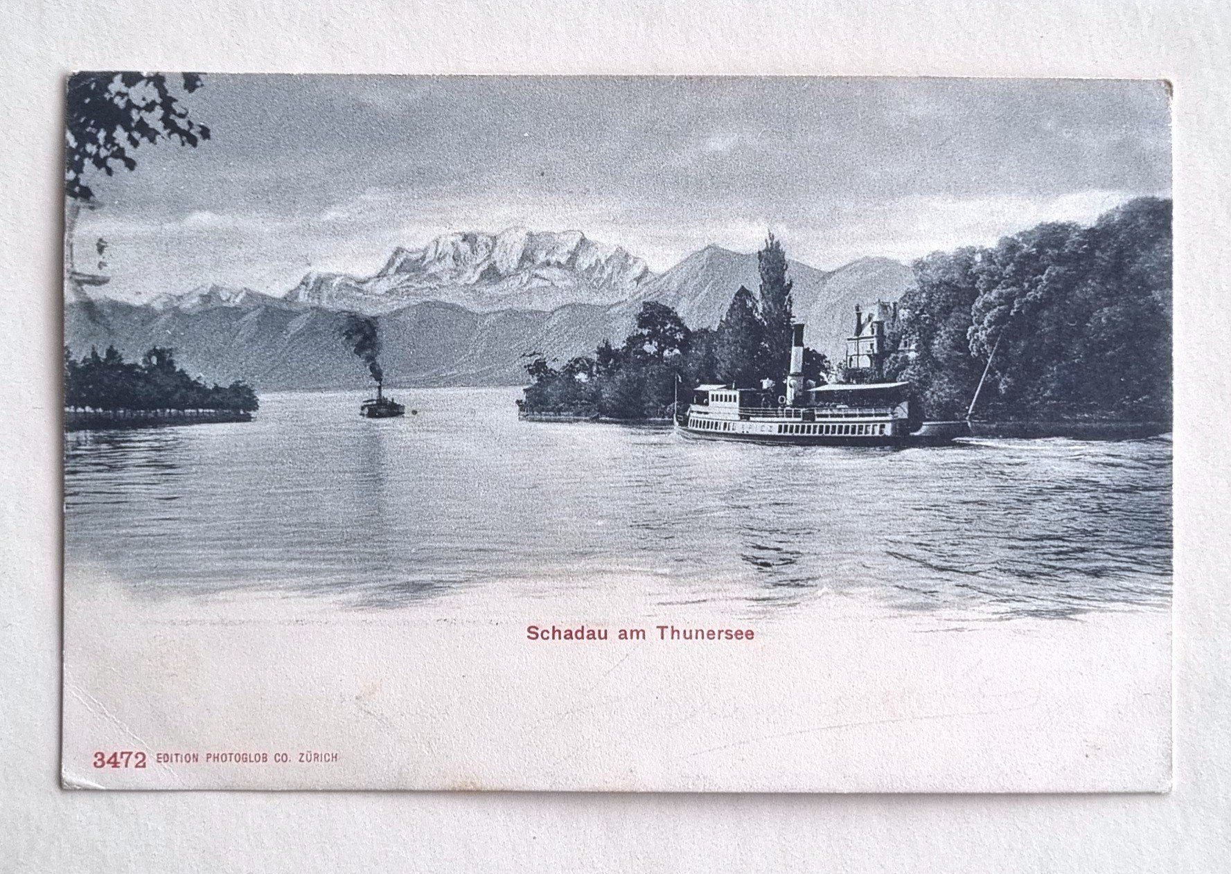 Cartes postales: Schadau - Thunersee - Dampfschiffe - 1904 – D'occasion à Rothrist par RROENK