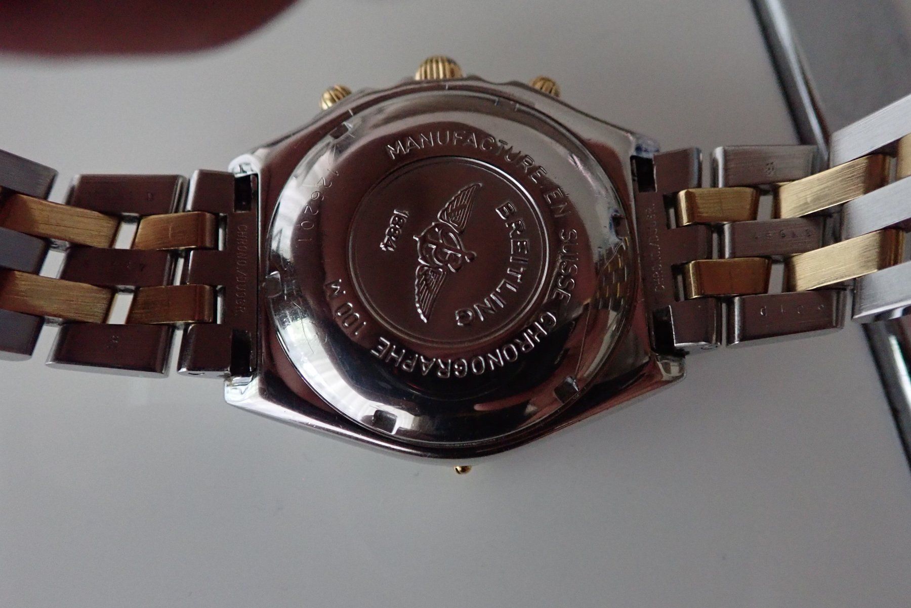 Breitling Orologi: BRIETLING CHRONOMAT AUTOMATIC 18K, GOLD STAHL 100M. – Usato da Wohlen AG venduto da superwatchesteam 6