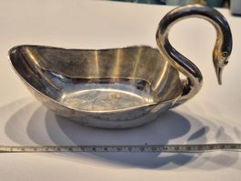 Sauciere Schwan Silber versilbert Vintage