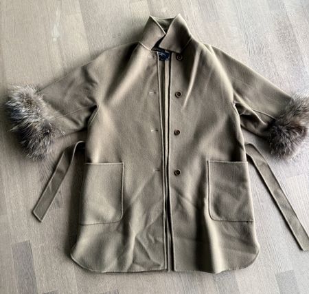 MaxMara Weekend Wollmantel Gr.38 mit Pelz Wintertop!