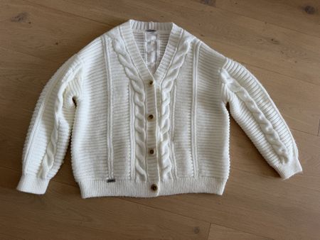 Gilet en maille torsadée Suzie blanc 38/M
